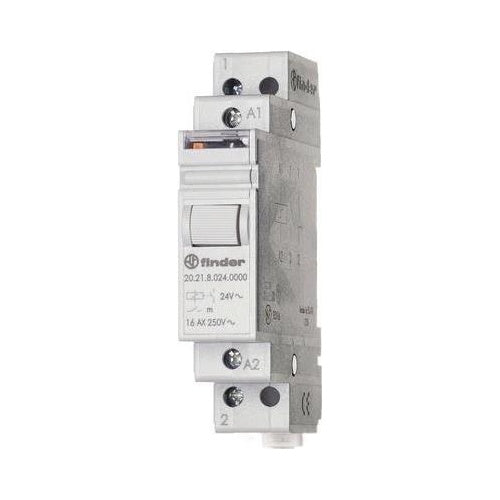 Finder Stromstoß-Schalter Hutschiene 1 St. 20.21.8.008.4000 1 Schließer 8 V/AC 16 A 4000 VA (20.21.8.008.4000) afbeelding 1