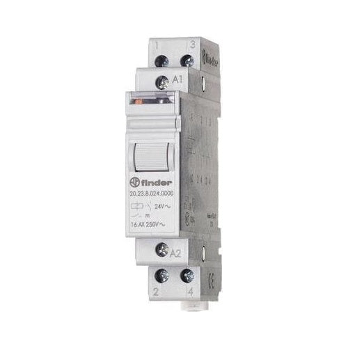 Finder Schrittschalter 1 Schliesser + 1 Öffner 12 VDC 16 A 400 VAC 4000 VA, AC1 (20.23.9.012.4000) afbeelding 1