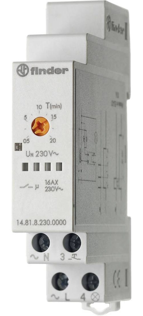 FINDER S.p.A. Treppenhaus-Lichtautomat 14.81.8.230 mit Servicefunktion (14.81.8.230.0000) afbeelding 1