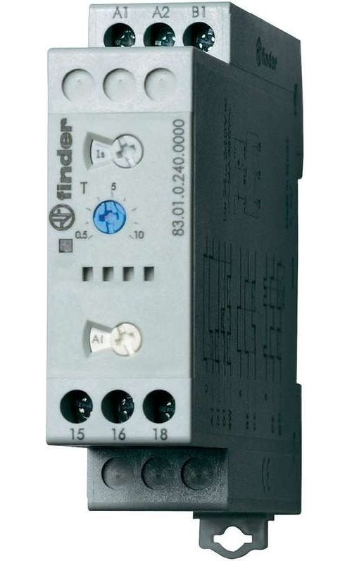 Finder Multifunktions-Industrie-Zeitrelais 83.01.0.240.0000 24 - 240 V DC/AC 1 Wechsler 16 A Max. 400 V/AC (83.01.0.240.0000) afbeelding 1
