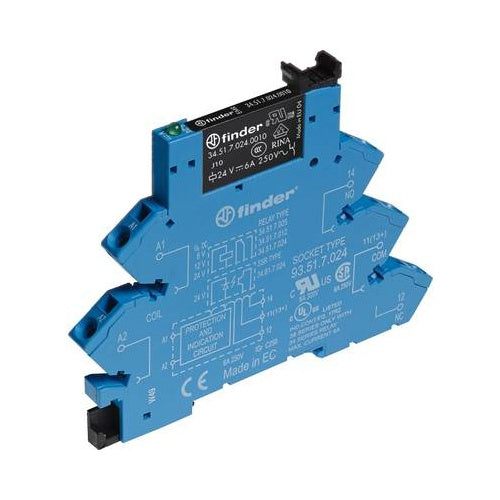 FINDER Koppelrelais 6A 38.61.8.240.5060 nur für 230-240 V AC 38.61.8.240.5060 (386182405060) afbeelding 1