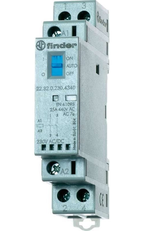 Finder Installationsschütz für 35 mm-Schiene 22.32.0.230.4420 2 Öffner (22.32.0.230.4420) afbeelding 1