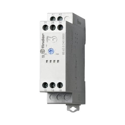Finder Monofunktionszeitrelais für DIN-Schiene, Serie 83 83.62.0.240.0000 24 - 240 V DC/AC 2 Wechsler 8 A 250 V/AC (83.62.0.240.0000) afbeelding 1