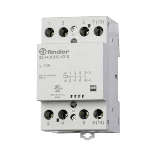 Finder Installationsschütz 22.44.0.024.4310 4 Schließer (30/110/220 V) 40/4/1,2 A (22.44.0.024.4310) afbeelding 1