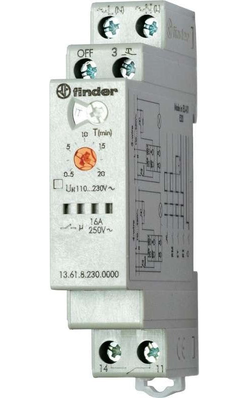 Finder Stromstoßschalter 13.61.8.230.0000 230 V/AC 1 Schließer 16 A 230 V/AC (13.61.8.230.0000) afbeelding 1