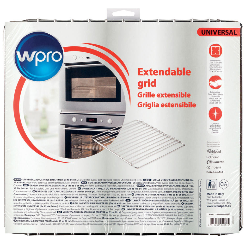 WPRO Adjustable Oven Rack Stainless Steel 35-56 cm