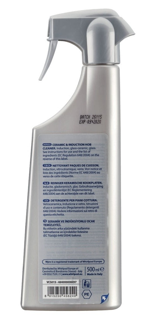 WPRO 484000008497 Reinigingsspray Kookplaat 500 Ml afbeelding 2