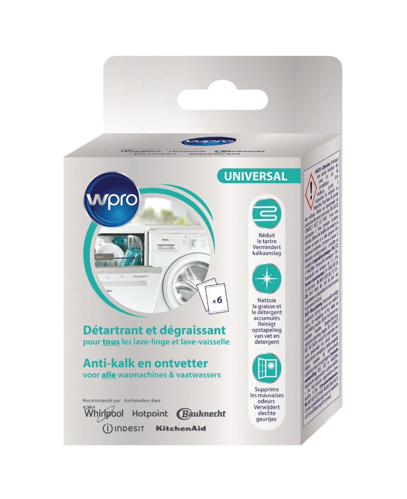WPRO Descaler Dishwasher/ Washing Machine 300 g - 10 Bags