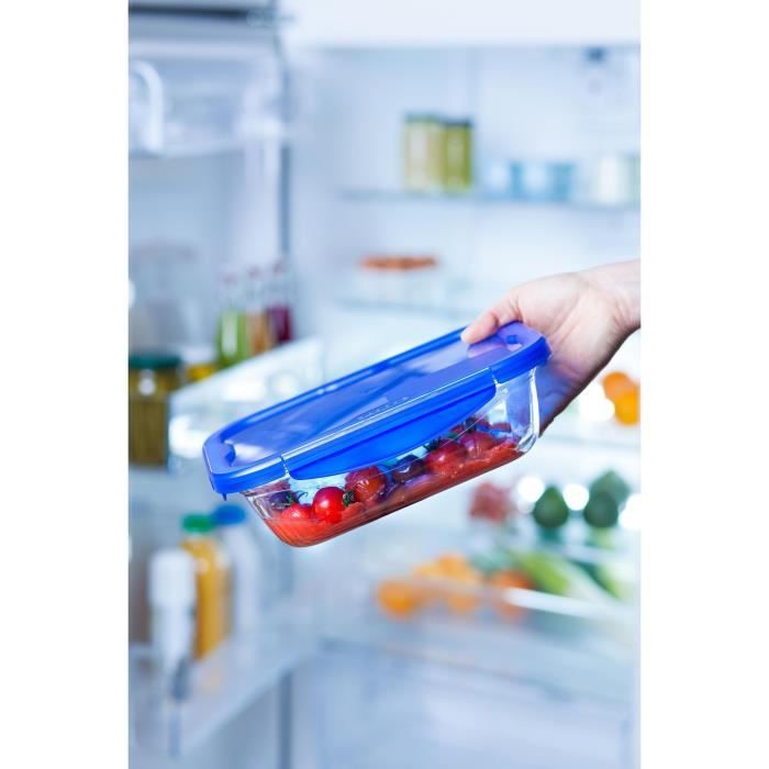 PYREX Rectangular Container with Lid - 30 x 23 cm - 3.30 L - Cook & Go - Borosilicate Glass