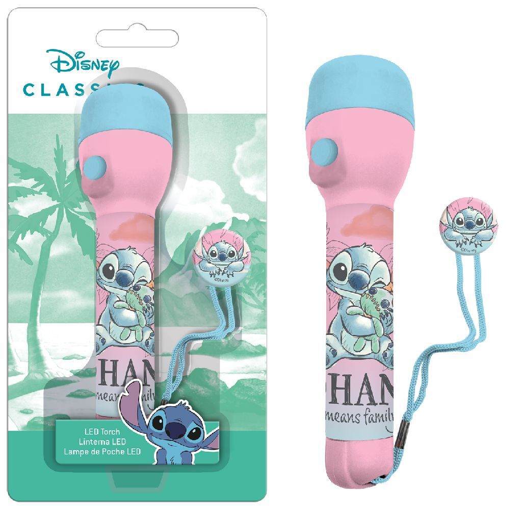 Disney Stitch Flashlight 16 cm Blue/Pink