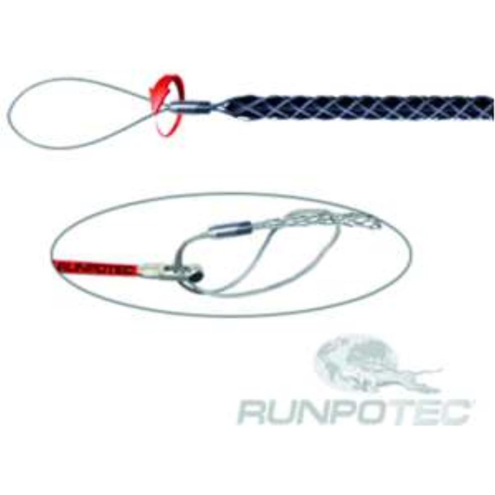 RUNPOTEC Cable Pulling Sock with Loop and Twist Compensation 6-9 mm (30040)