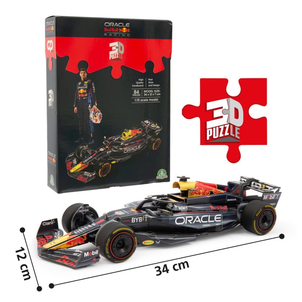3D Puzzle Formula 1 Red Bull Max Verstappen 84 Pieces - Collectible Model