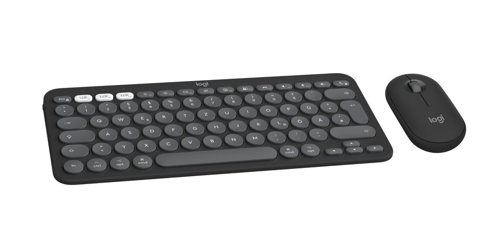 Logitech Pebble 2 Combo for Mac Keyboard and Mouse - Wireless + Bluetooth QWERTZ