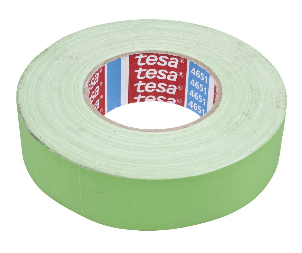 tesa Gewebeband 4651 Premium, 38 mm x 50 m, grün Kunststoffbeschichtung aus 148 mesh Zellwollgewebeträger und (04651-00532-00)