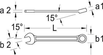 GEDORE Ring-Open End Wrench UD Profile 32 mm - Model 6091370