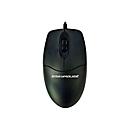 GCQ EasyMouse - Maus - ergonomisch - rechts- und linkshändig - optisch - 2 Tasten - kabelgebunden - USB - black