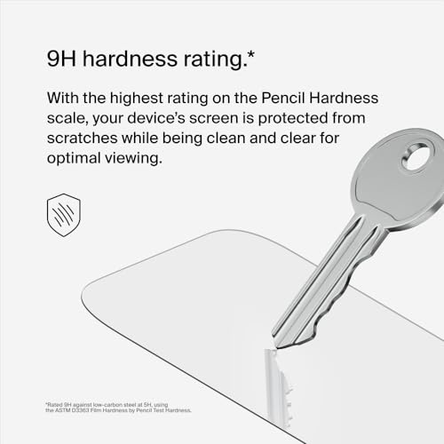 Belkin - Bildschirmschutz für Handy - gehärtetes Glas, behandelt - Glas - für Apple iPhone 15 Pro (OVA137ZZ)