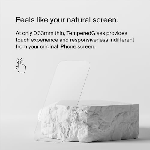 Belkin - Bildschirmschutz für Handy - gehärtetes Glas, behandelt - Glas - für Apple iPhone 15 Pro (OVA137ZZ)