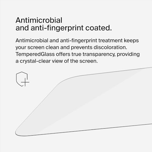 Belkin - Bildschirmschutz für Handy - gehärtetes Glas, behandelt - Glas - für Apple iPhone 15 Pro (OVA137ZZ)