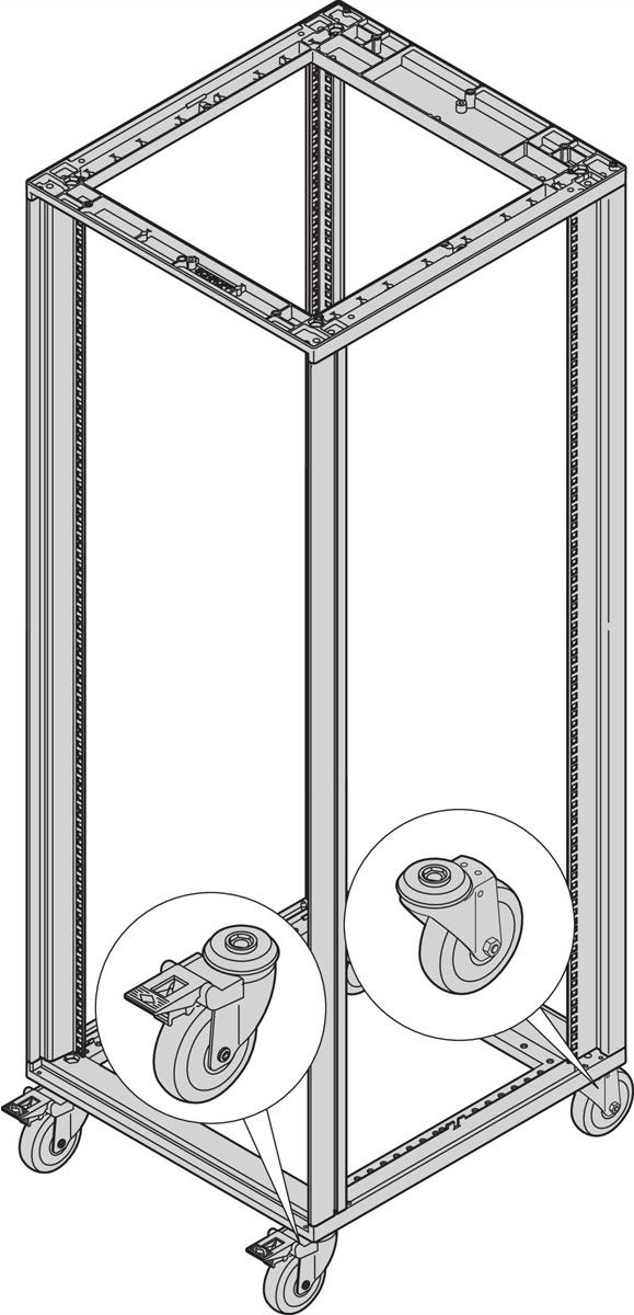 SCHROFF Conductive Swivel Casters ESD Resistance 300 KG 100D