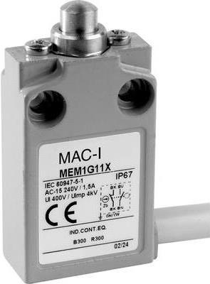 Panasonic Limit Switch 24 V 5 A Plunger - MEM1G11ZD - IP67