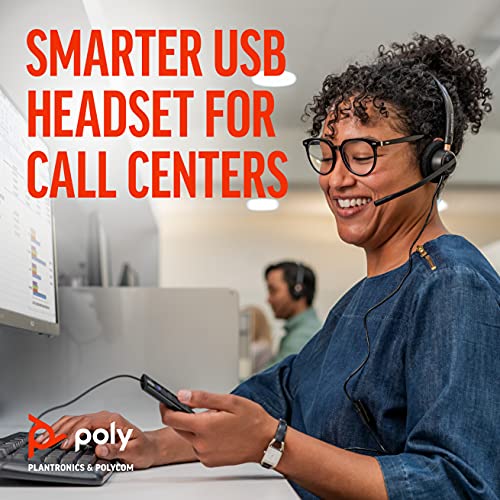 HP POLY Poly EncorePro 525-M - On-Ear Wired Headset - USB-A - Black - Certified for Microsoft Teams (783R2AA)