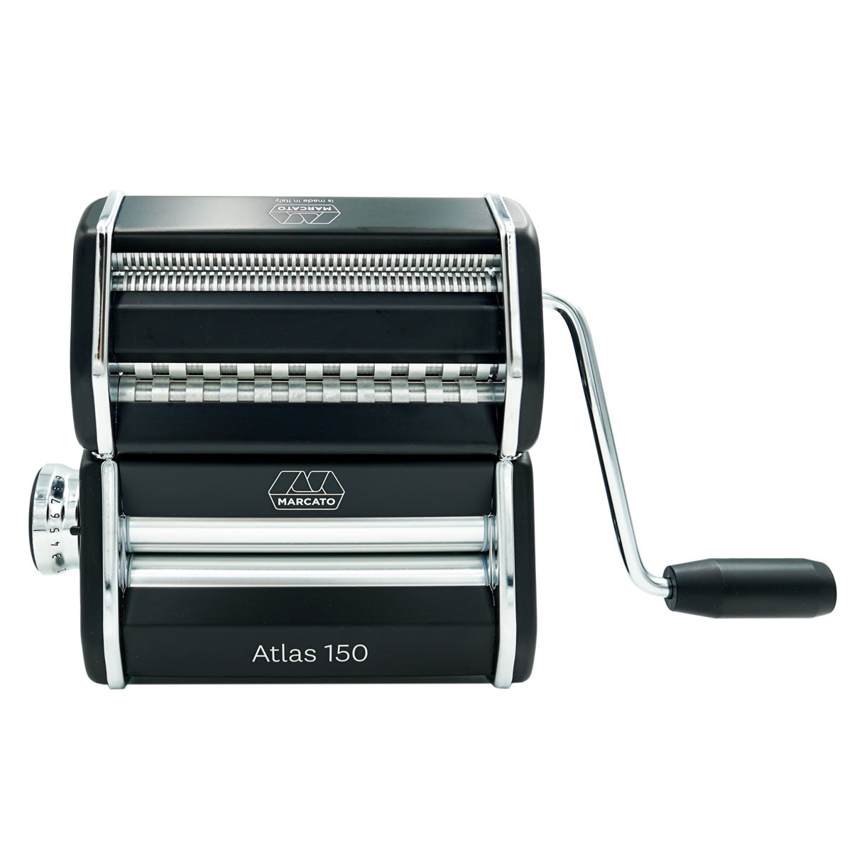Marcato Pasta Machine Atlas 150 Black - Fresh Homemade Pasta Maker - AT-150-NER