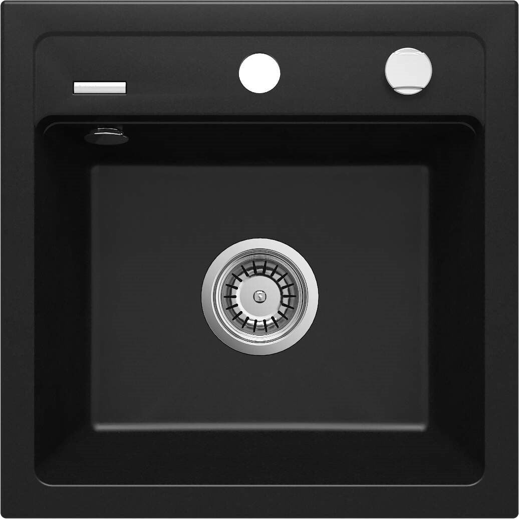 Deante Granite Sink 1-Bowl Black ZORBA 440x166 mm