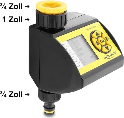 Delock Irrigation Computer - 1-Zone Electronic Timer for Automatic Garden Irrigation - 22002