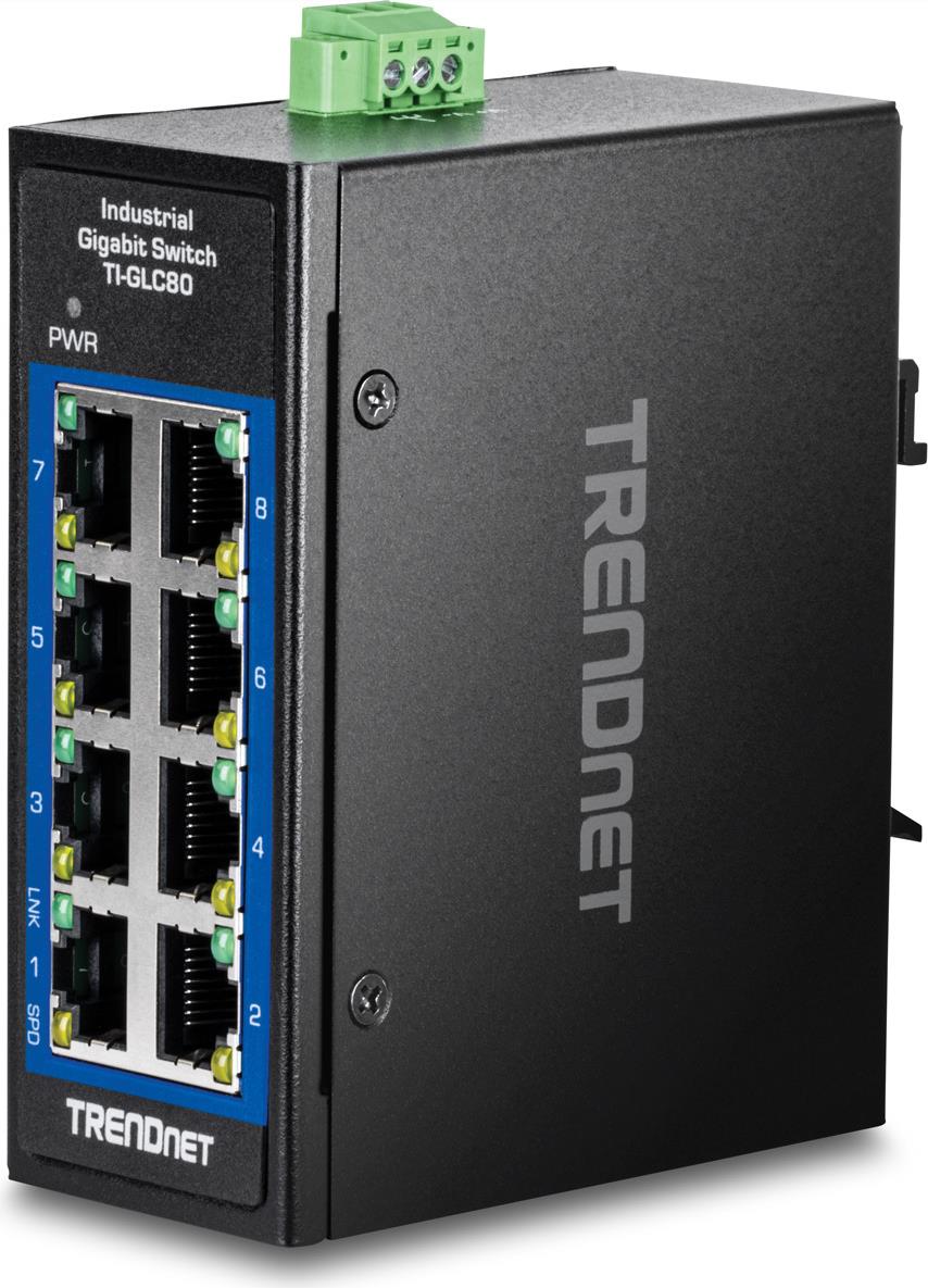 TRENDnet 8-Port Industrial Gigabit Switch TI-GLC80