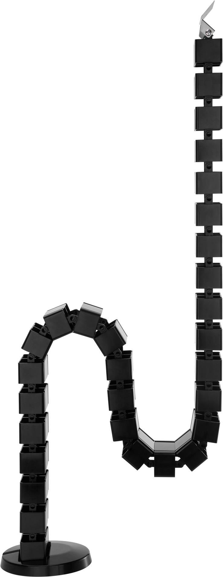 InLine Cable Duct Vertical Flexible 4 Chambers 1.28 m Black