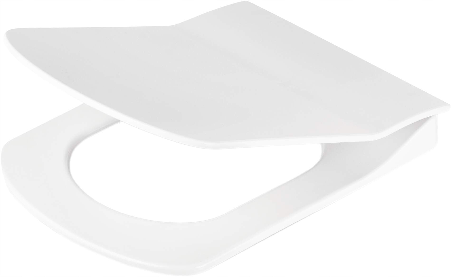 Slim soft-close toilet seat