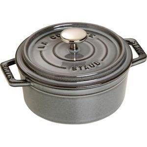 Staub Cocotte - Single Pan - Grey Cast Iron - 0.4 l - 12 cm (40509-474)