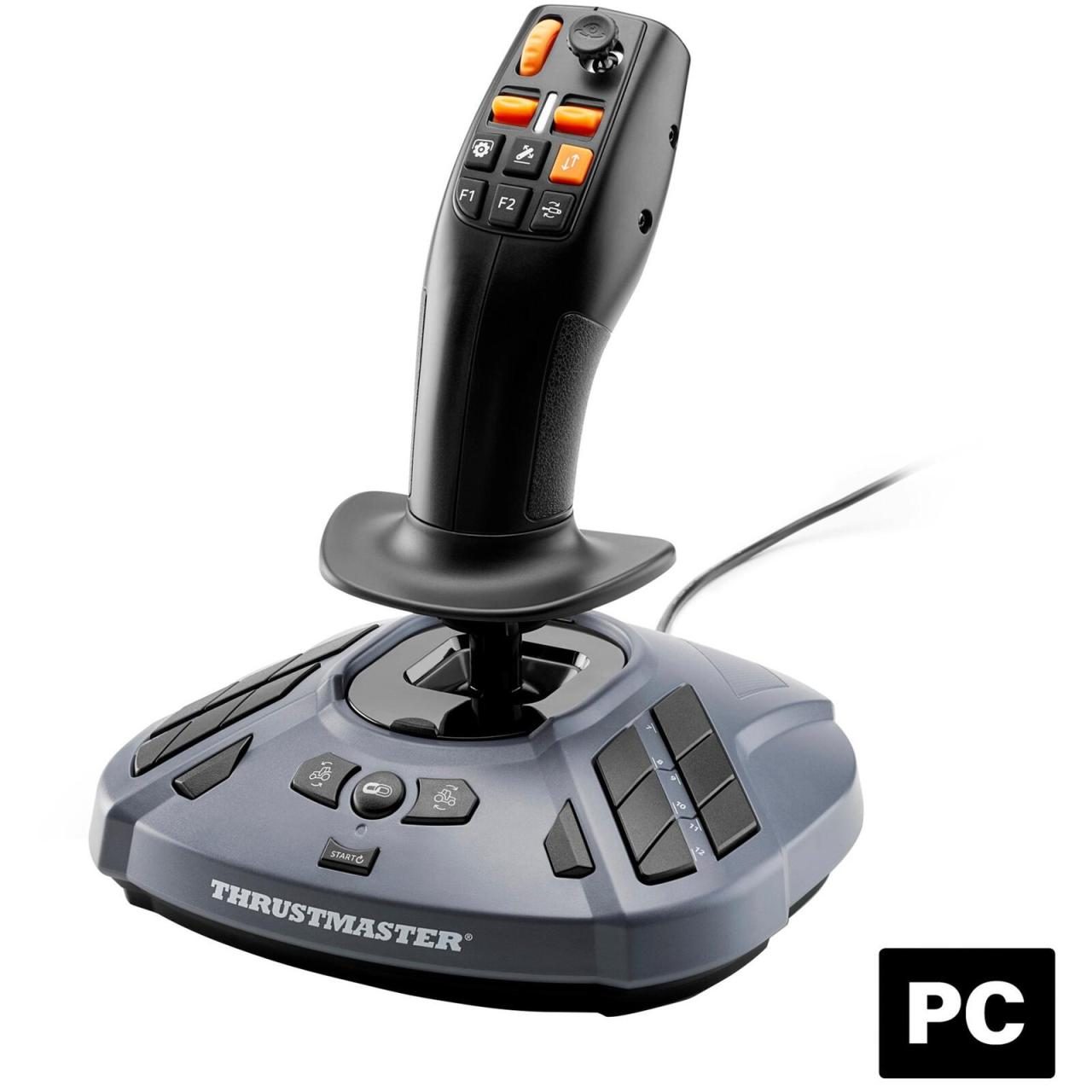 Thrustmaster SimTask FarmStick, Multifunktionaler Joystick für Farming. Gerätetyp: Joystick, Gamingplattformen unterstützt: PC, Gaming-Control Technologie: Analog / Digital. Übertragungstechnik: Kabelgebunden, Geräteschnittstelle: USB, USB-
