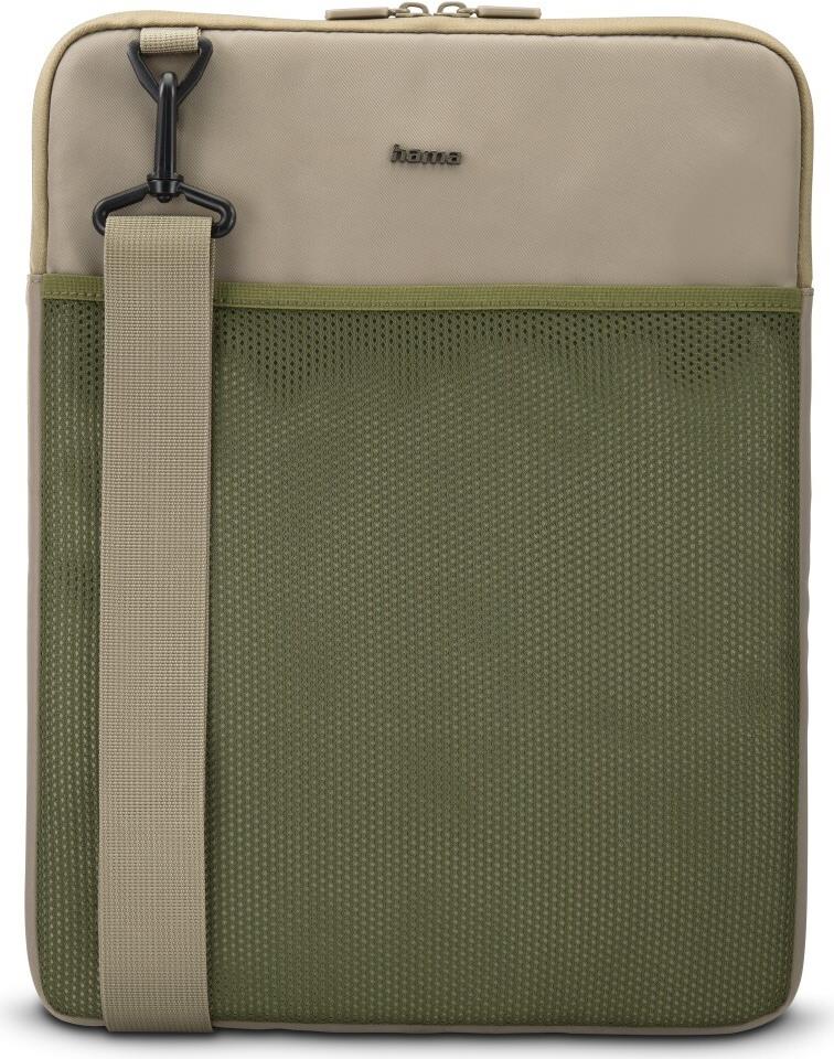 Hama Laptop Sleeve To Go Beige/Green 13.3-14.1" for Neck Carrying, Model 00222072