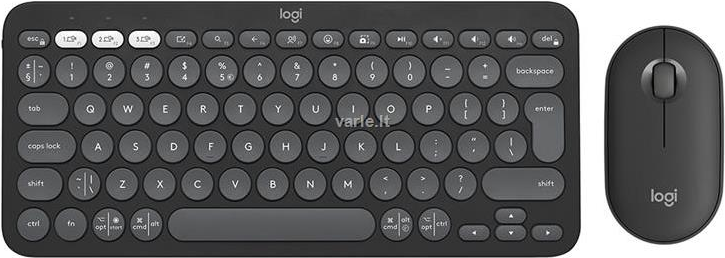 Logitech Pebble 2 Combo Tastatur Maus enthalten RF Wireless + Bluetooth QWERTY Dänisch - Finnisch - Norwegisch - Schwedisch Graphit (920-012257)
