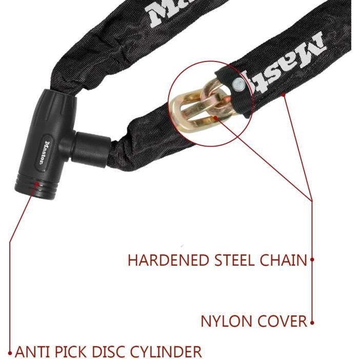 MASTER LOCK Anti-theft Bicycle Chain - 90 cm - Hardened Steel