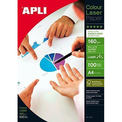 Agipa | Laser Photo Paper 011817 A4 160 g/m2 High Gloss Double-Sided Printable | For Laser Printers afbeelding 1