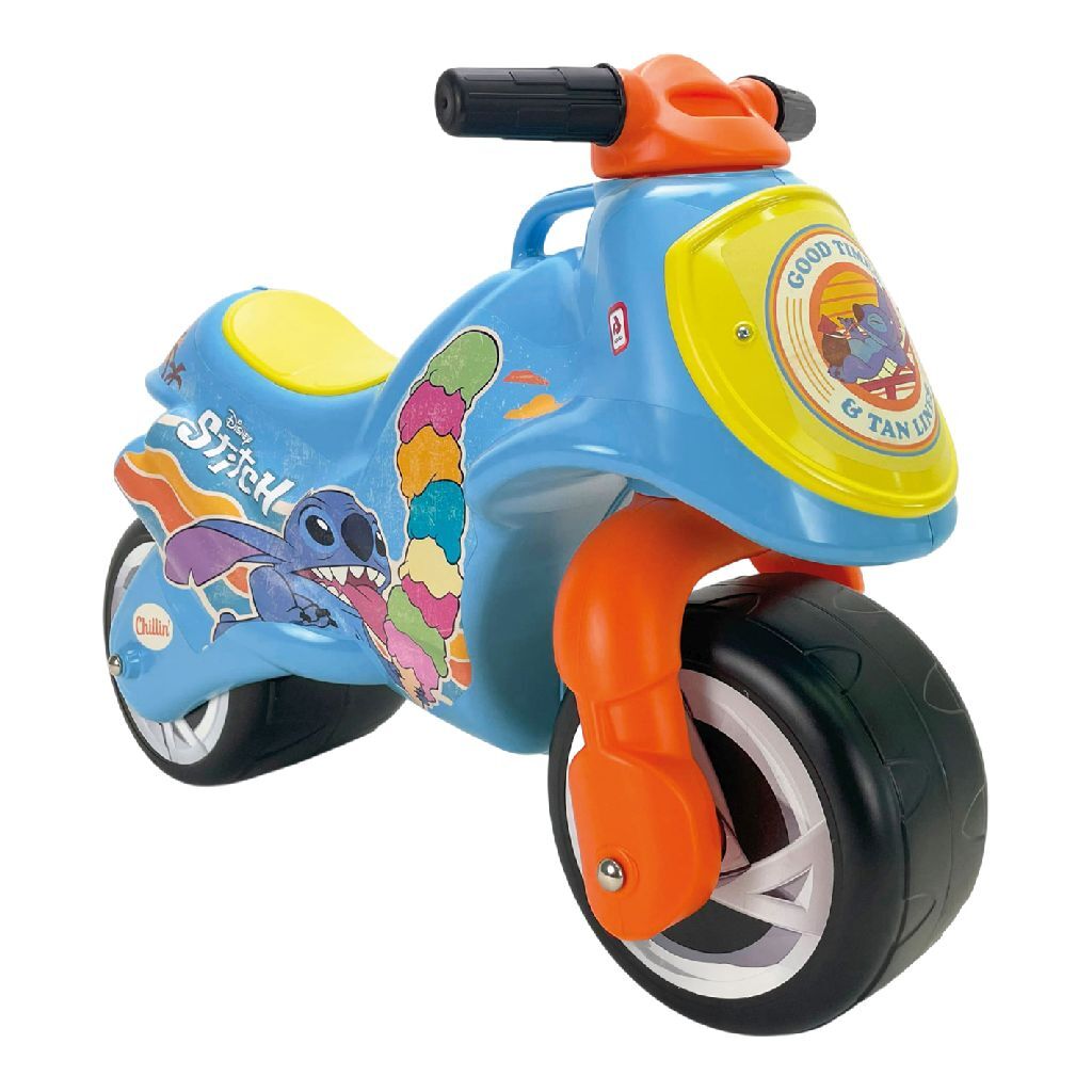 Injusa Disney Stitch Ride-on Bike - Blue/Orange/Yellow - For Children 18 Months+