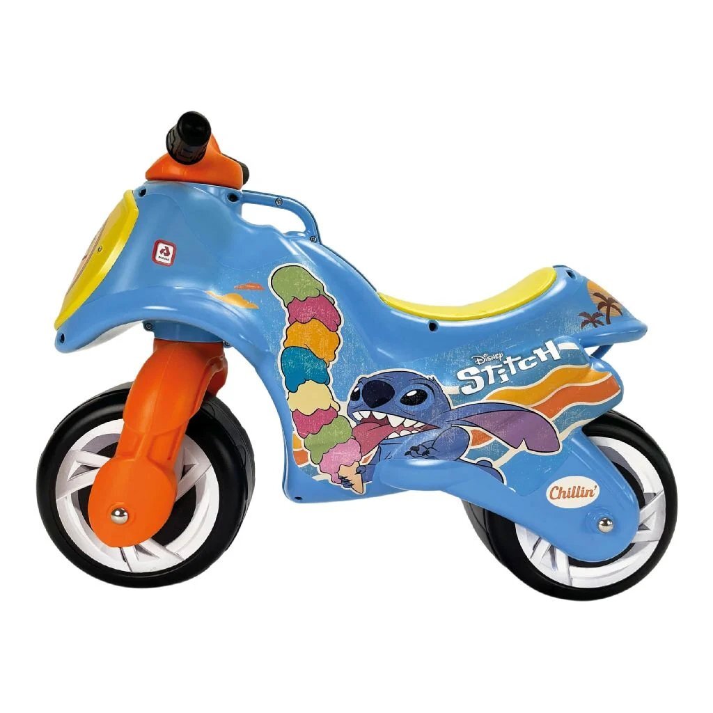 Injusa Disney Stitch Ride-on Bike - Blue/Orange/Yellow - For Children 18 Months+