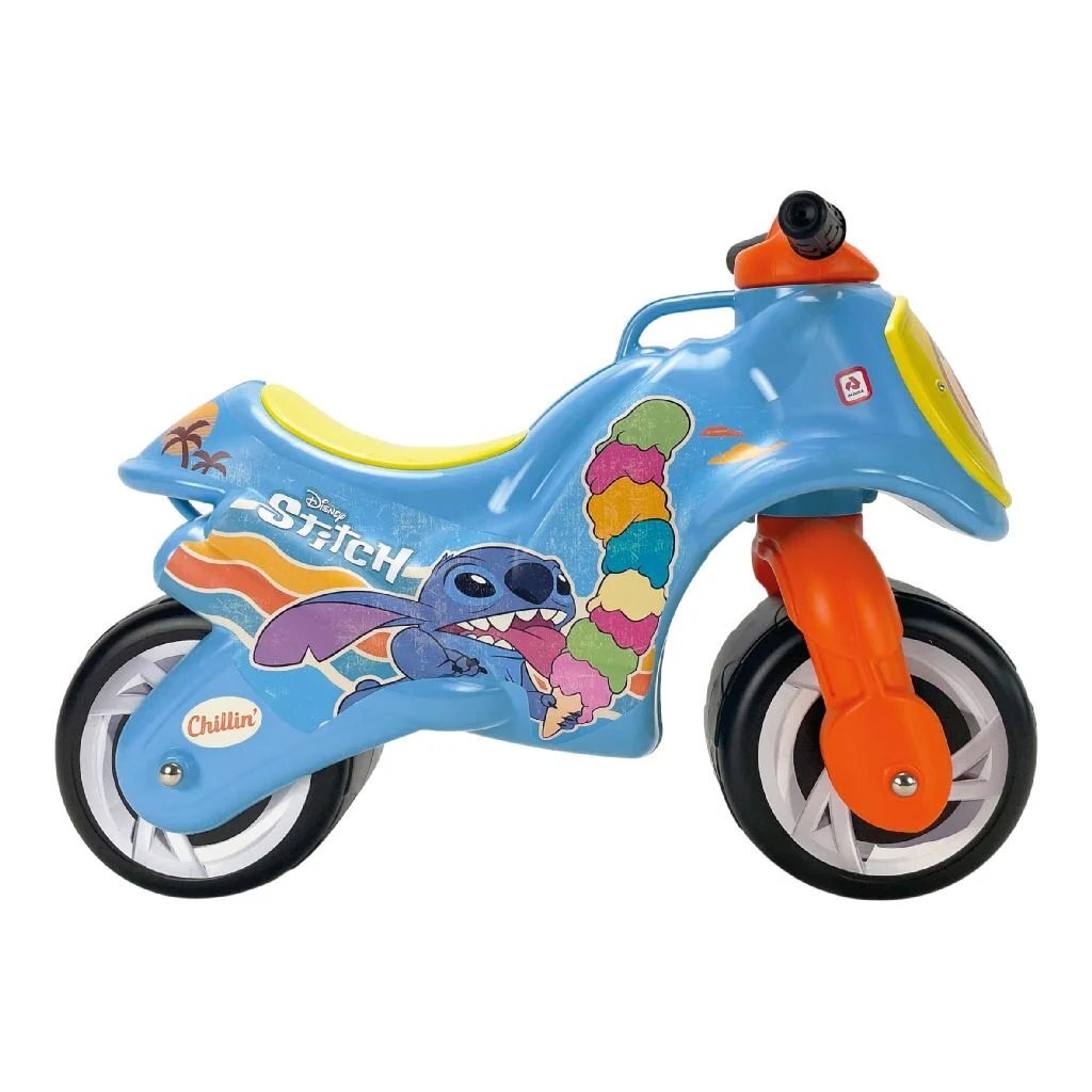 Injusa Disney Stitch Ride-on Bike - Blue/Orange/Yellow - For Children 18 Months+