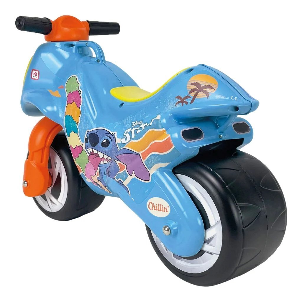 Injusa Disney Stitch Ride-on Bike - Blue/Orange/Yellow - For Children 18 Months+