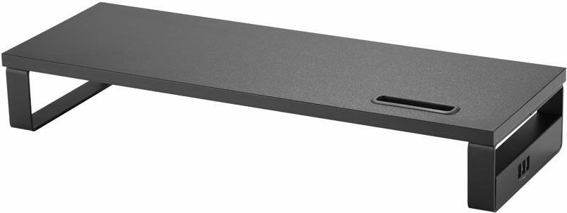 Equip Flat Screen Desk Mount Freestanding Black - Ergonomic Monitor Stand with USB Ports (650881)