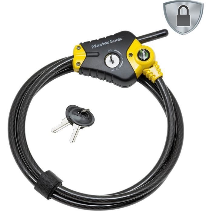 MASTER LOCK Adjustable Anti-theft Lock - Python 8433EURD - 30 cm to 1.8 m