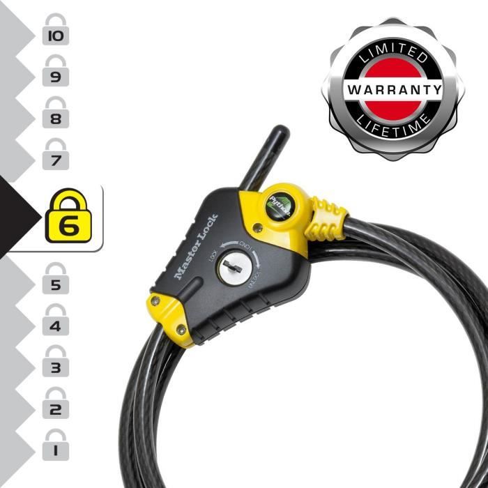 MASTER LOCK Adjustable Anti-theft Lock - Python 8433EURD - 30 cm to 1.8 m
