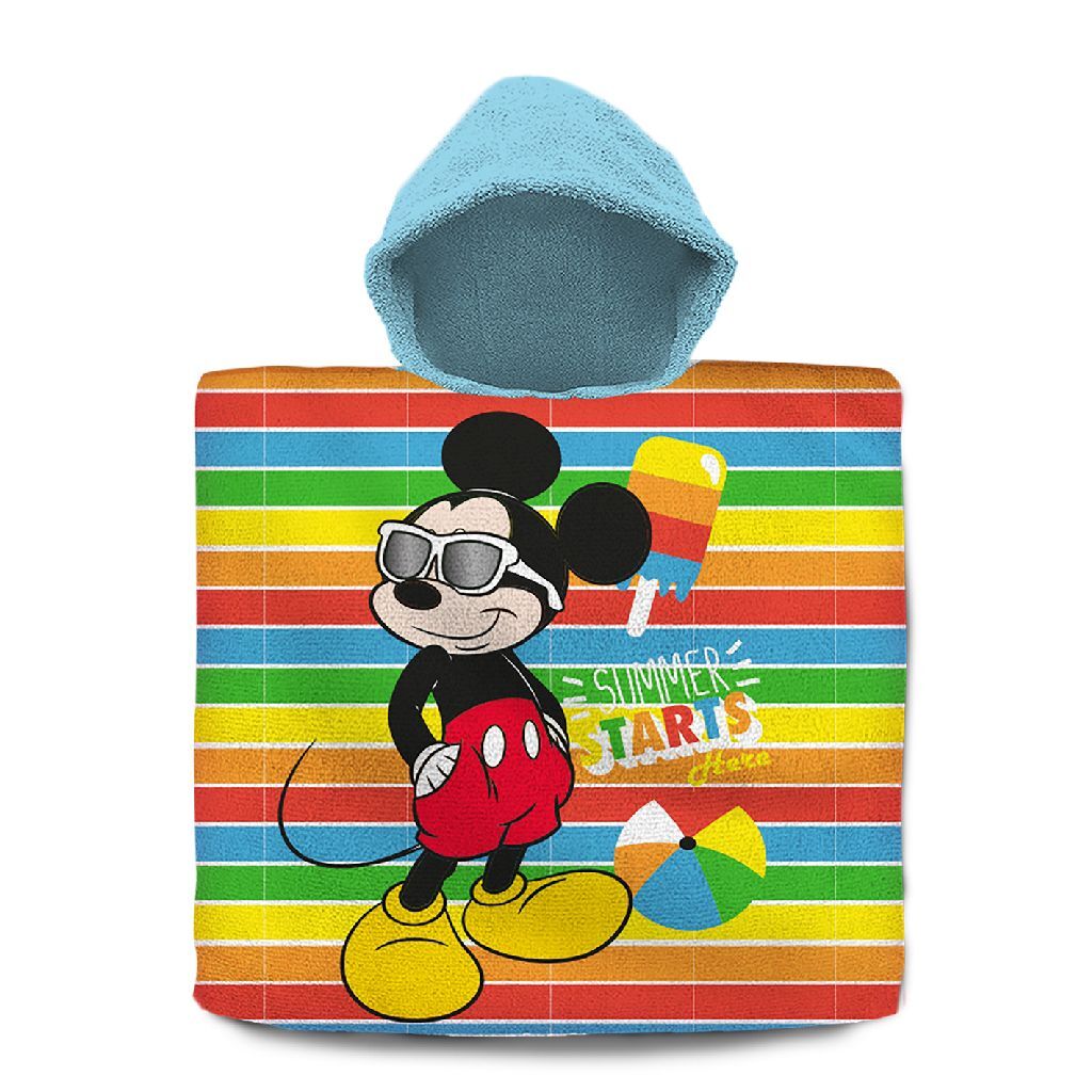 Disney Mickey Mouse Cotton Poncho 60x120 cm - Kids Bath Poncho