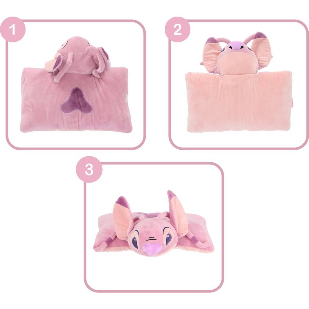 Disney Stitch Plush Pillow Angel 45x28 cm Pink
