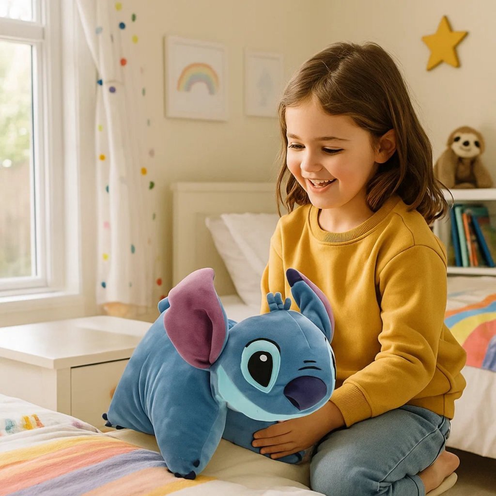 Disney Stitch Plush Pillow Stitch 45x28 cm Blue