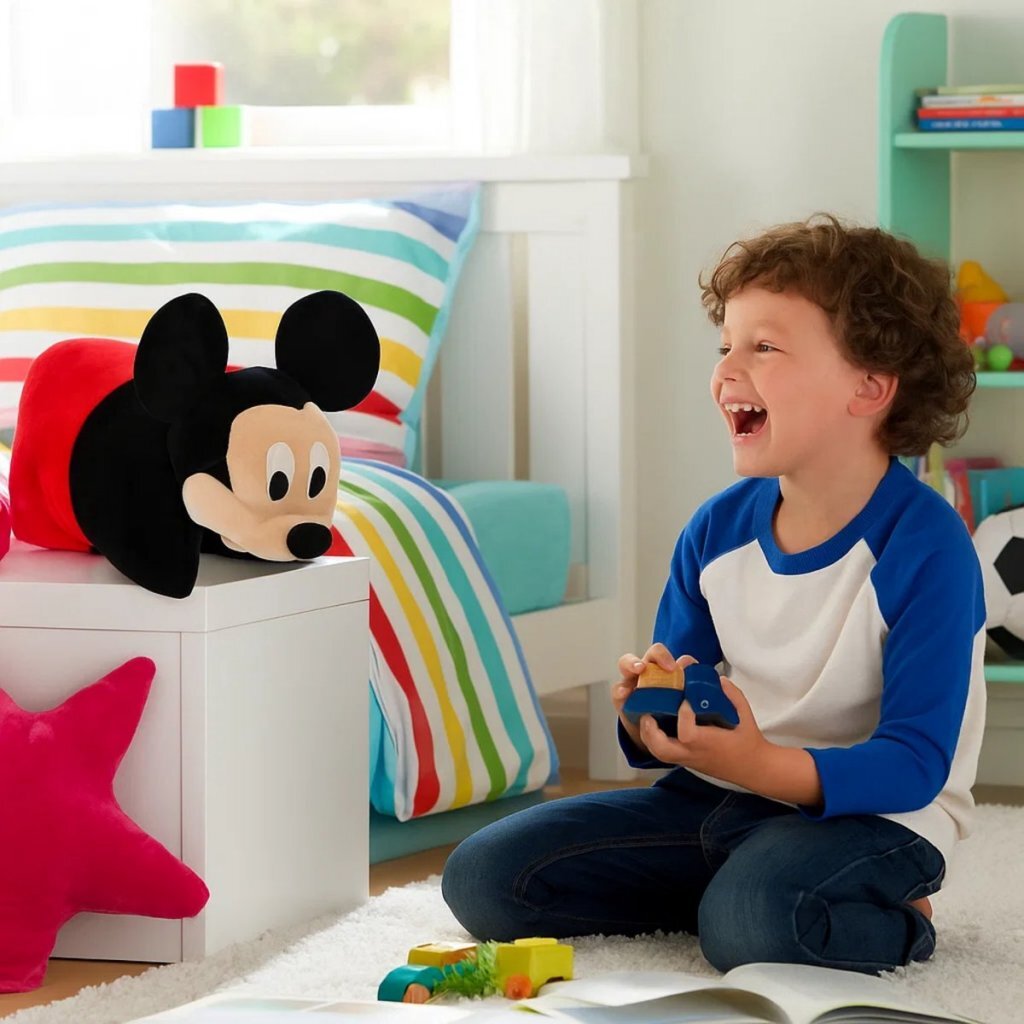 Disney Mickey Mouse Plush Pillow 45x28 cm Red/Black