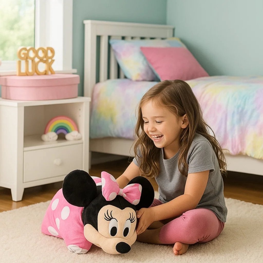 Disney Minnie Mouse Plush Pillow 45x28 cm Black/Pink